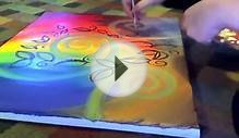 "Rainbow Vines" Original Acrylic Abstract Painting by