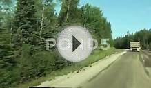 Road Construction Canada, Yukon Stock Video 510188 | HD